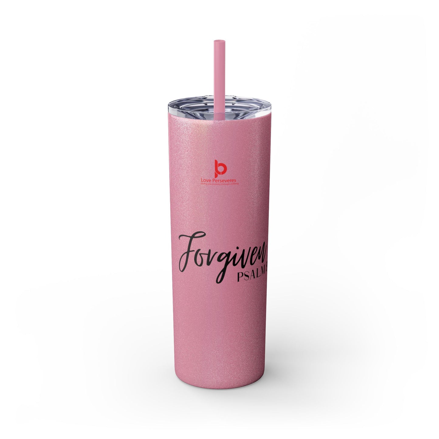Forgiven Skinny Tumbler with Straw, 20oz