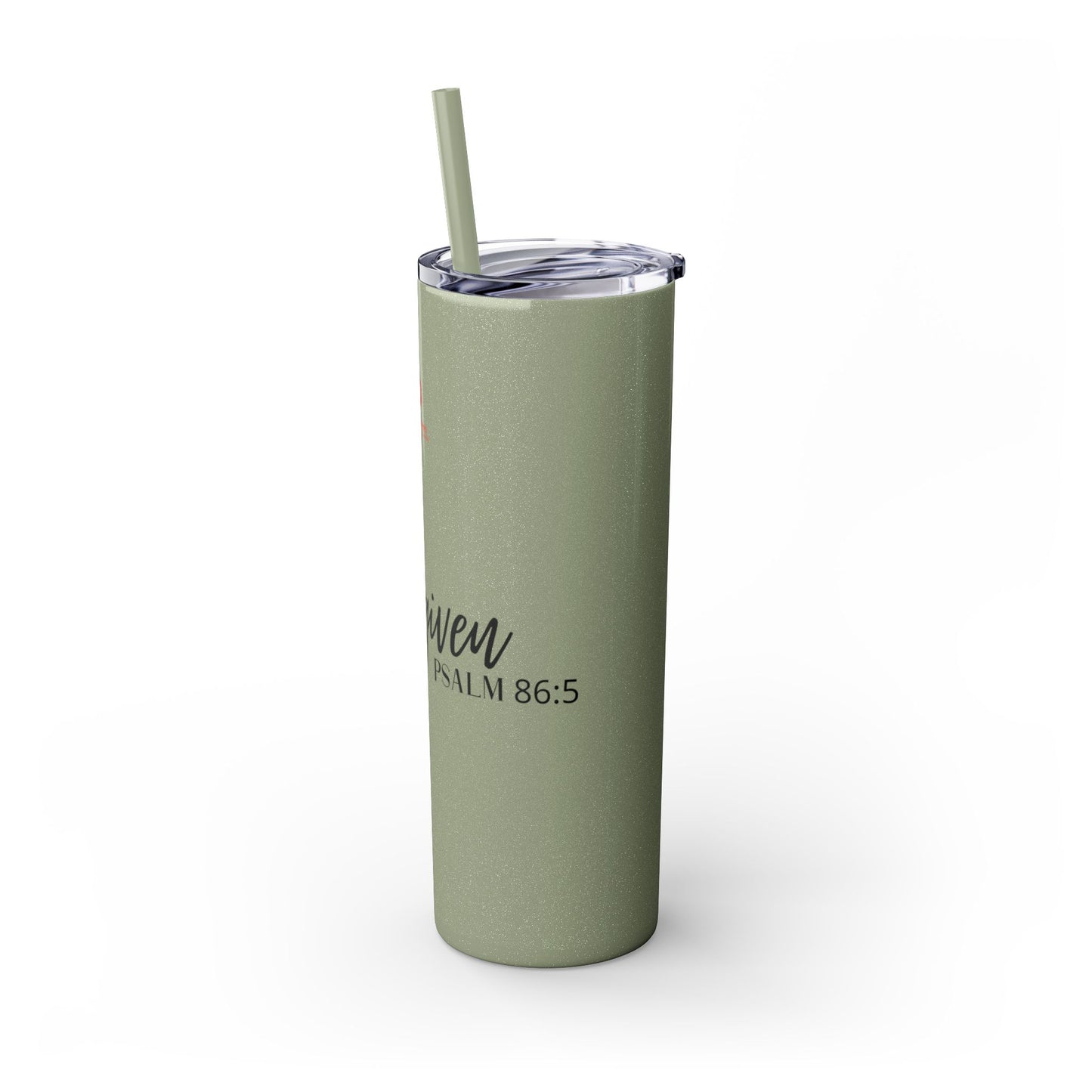 Forgiven Skinny Tumbler with Straw, 20oz
