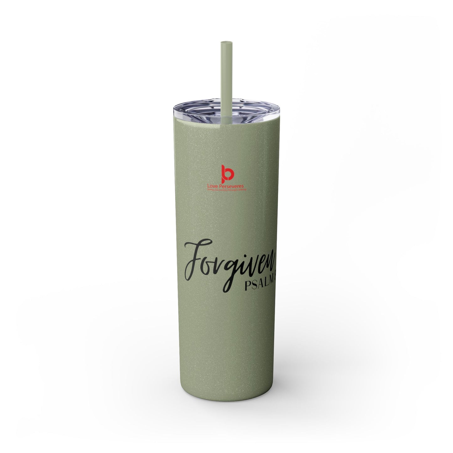 Forgiven Skinny Tumbler with Straw, 20oz