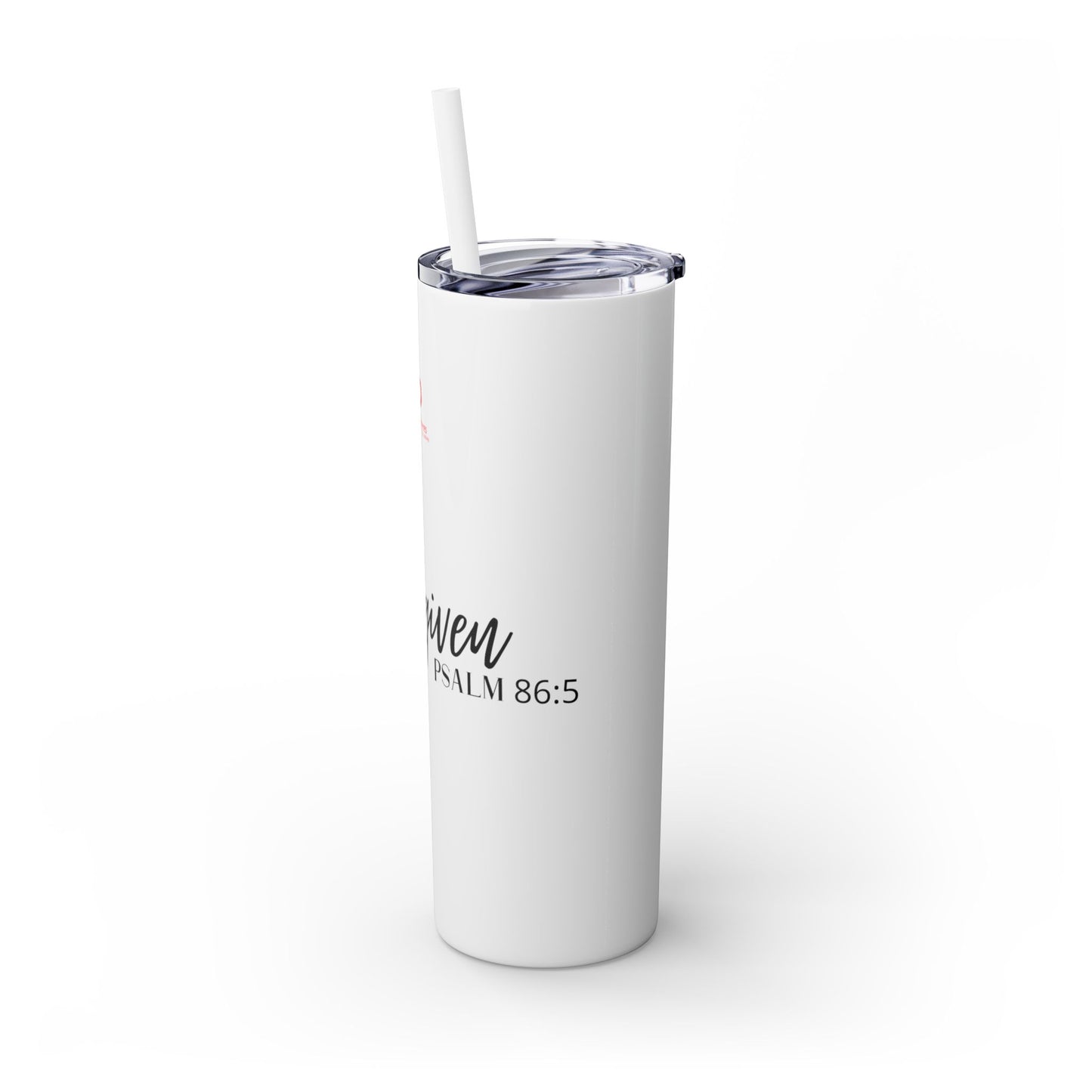 Forgiven Skinny Tumbler with Straw, 20oz