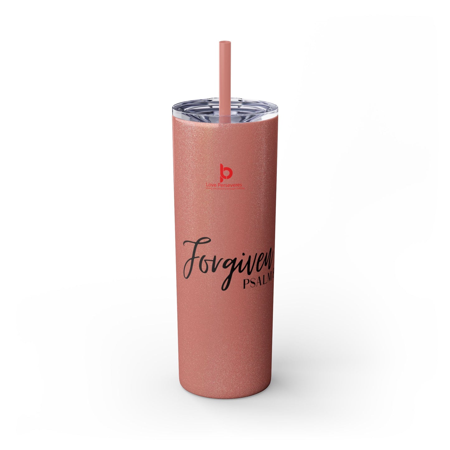 Forgiven Skinny Tumbler with Straw, 20oz