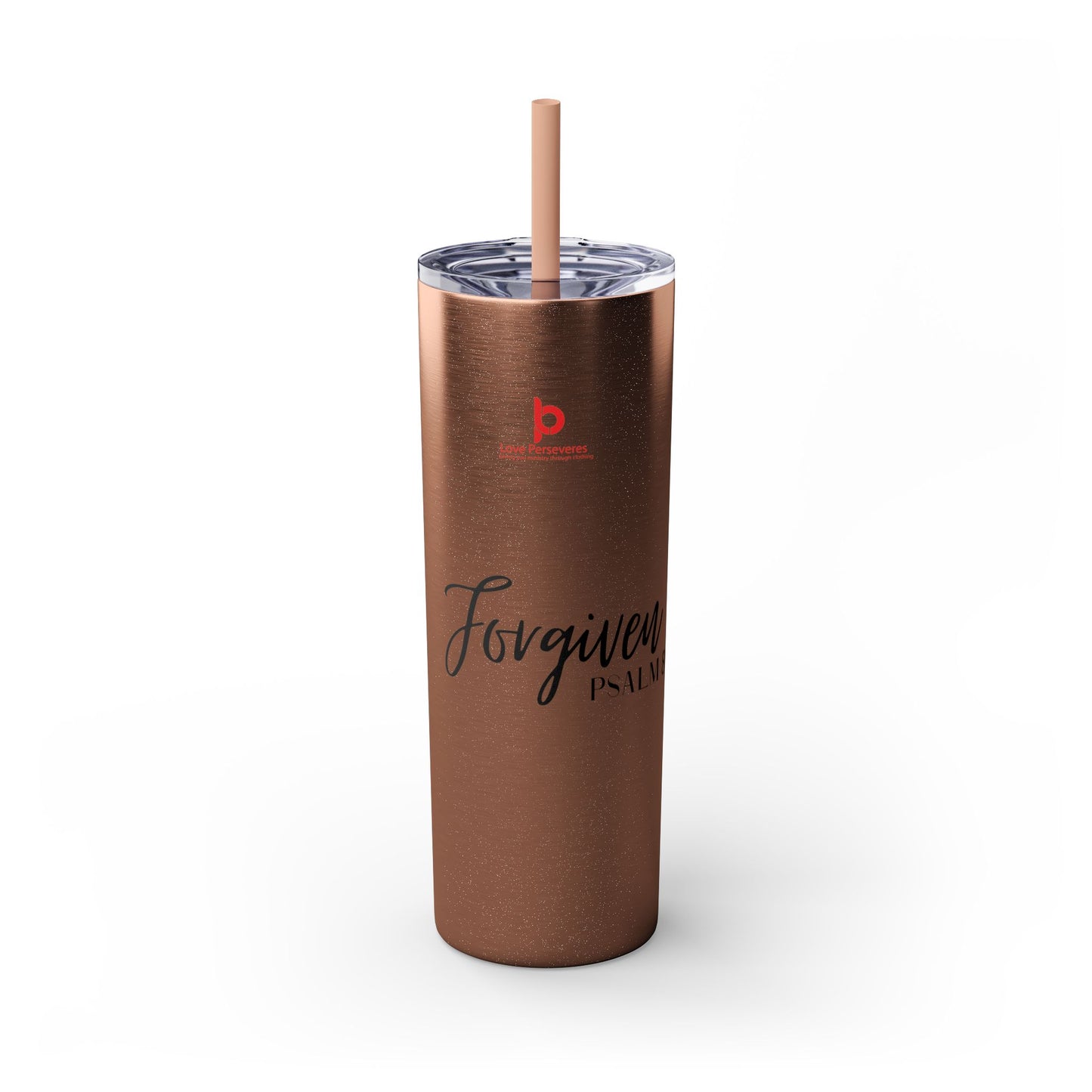 Forgiven Skinny Tumbler with Straw, 20oz