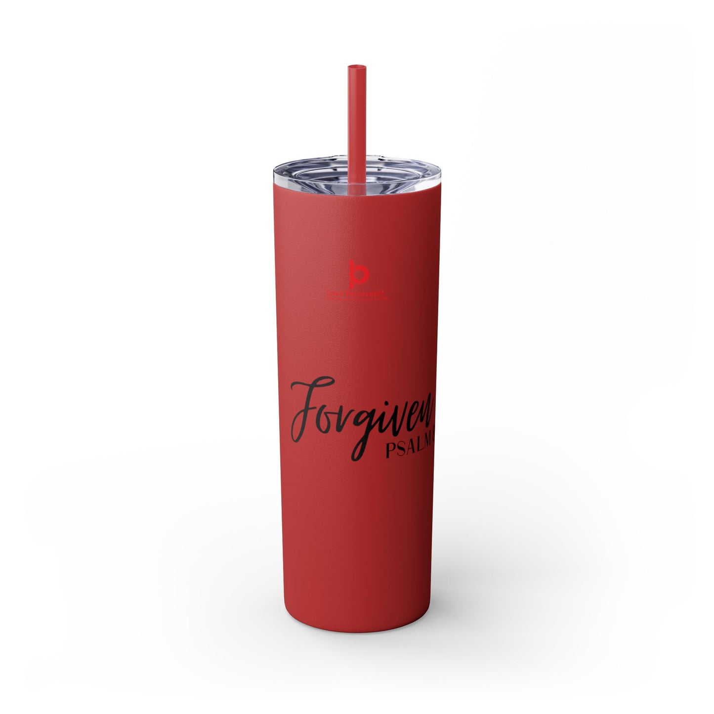 Forgiven Skinny Tumbler with Straw, 20oz