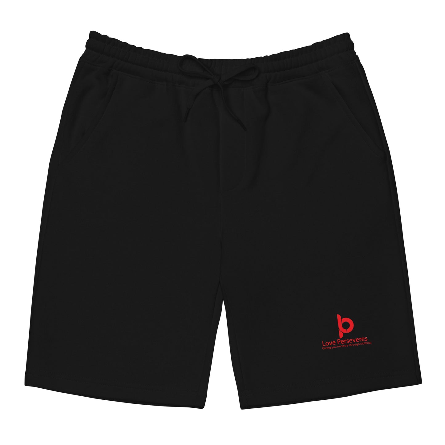 Love Perseveres fleece shorts