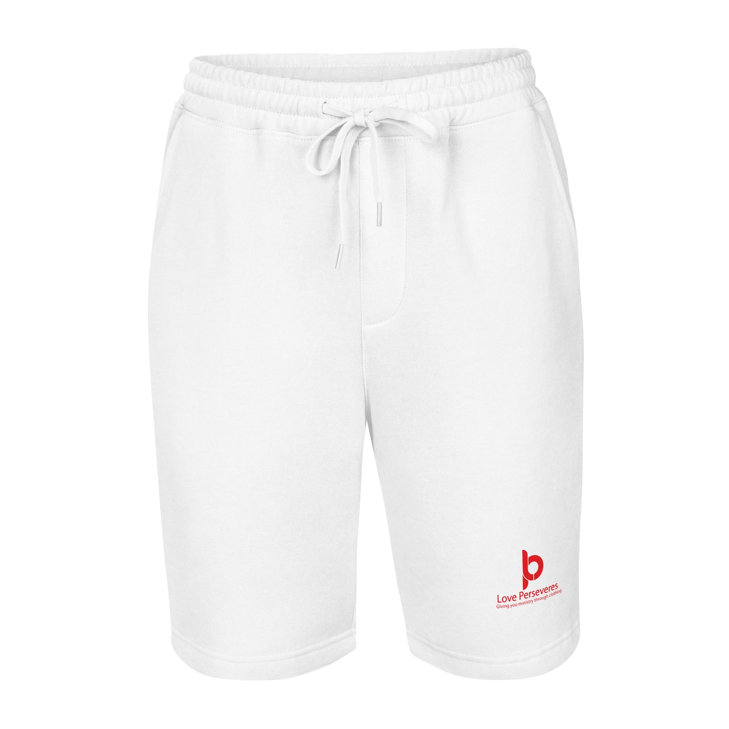 Love Perseveres fleece shorts