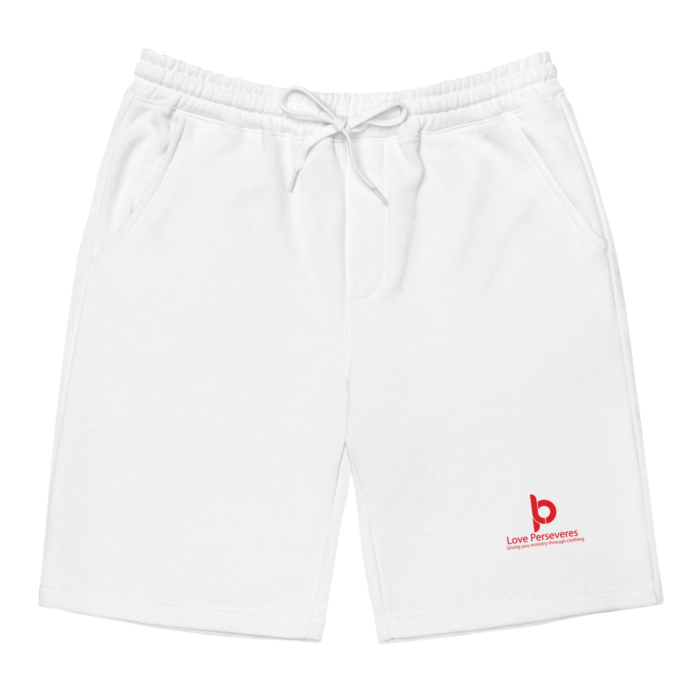 Love Perseveres fleece shorts