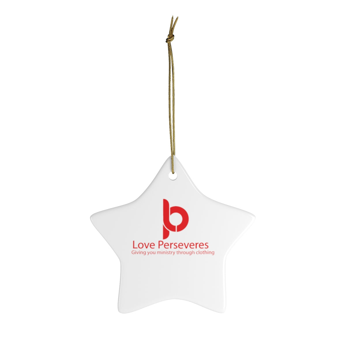 Ceramic Love Perseveres Ornaments