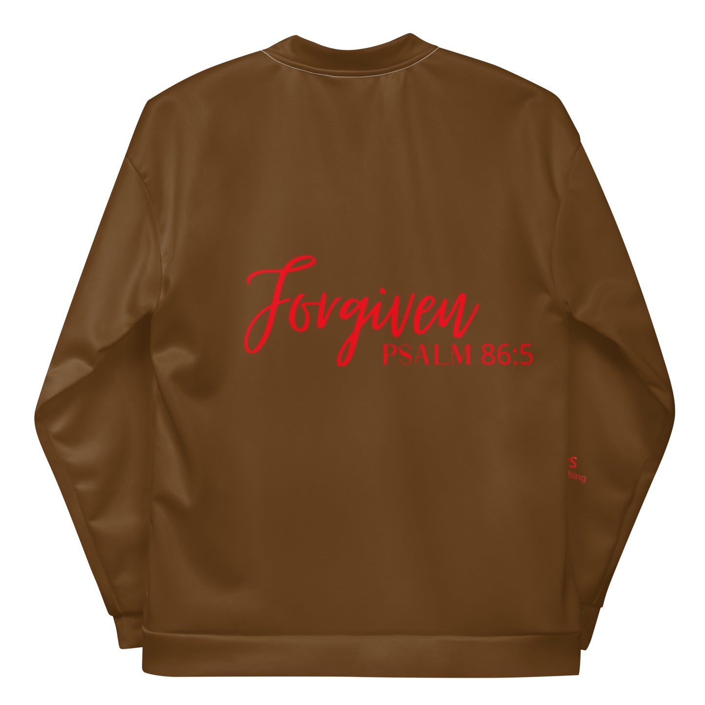 Forgiven Unisex Bomber Jacket Brown