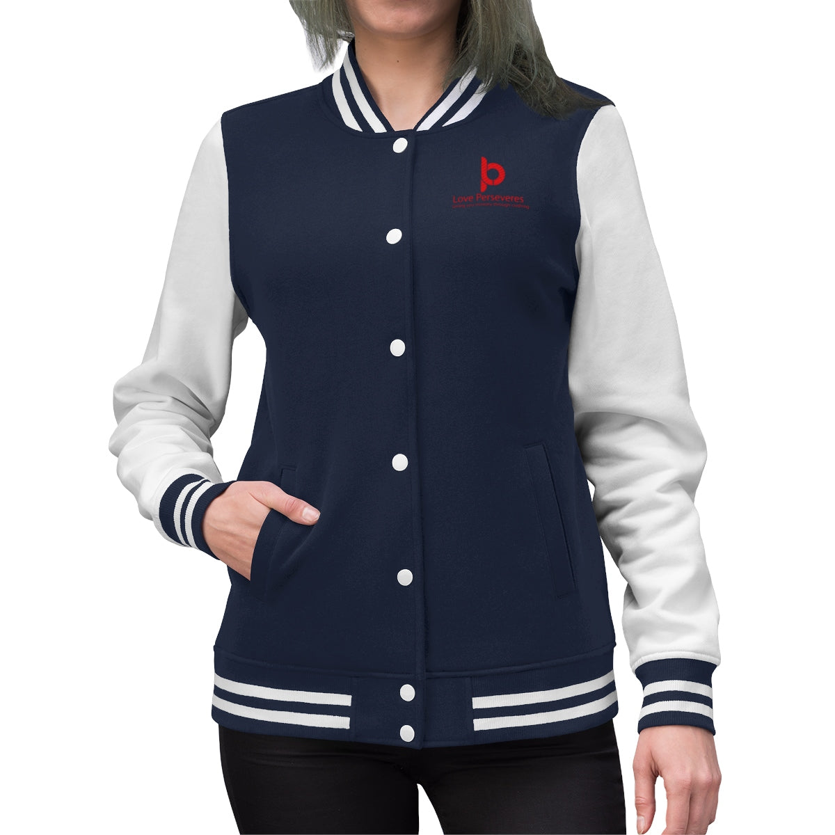 Love Perseveres Women's Varsity Jacket