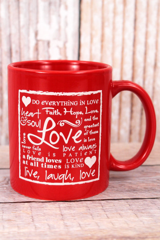 WRITTEN REFLECTIONS 'LOVE' RED MUG