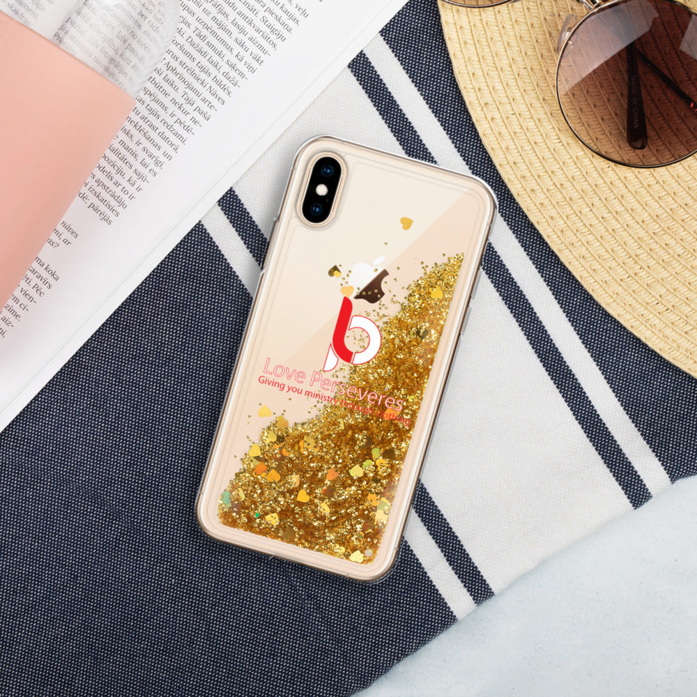 Love Perseveres Liquid Glitter Phone Case