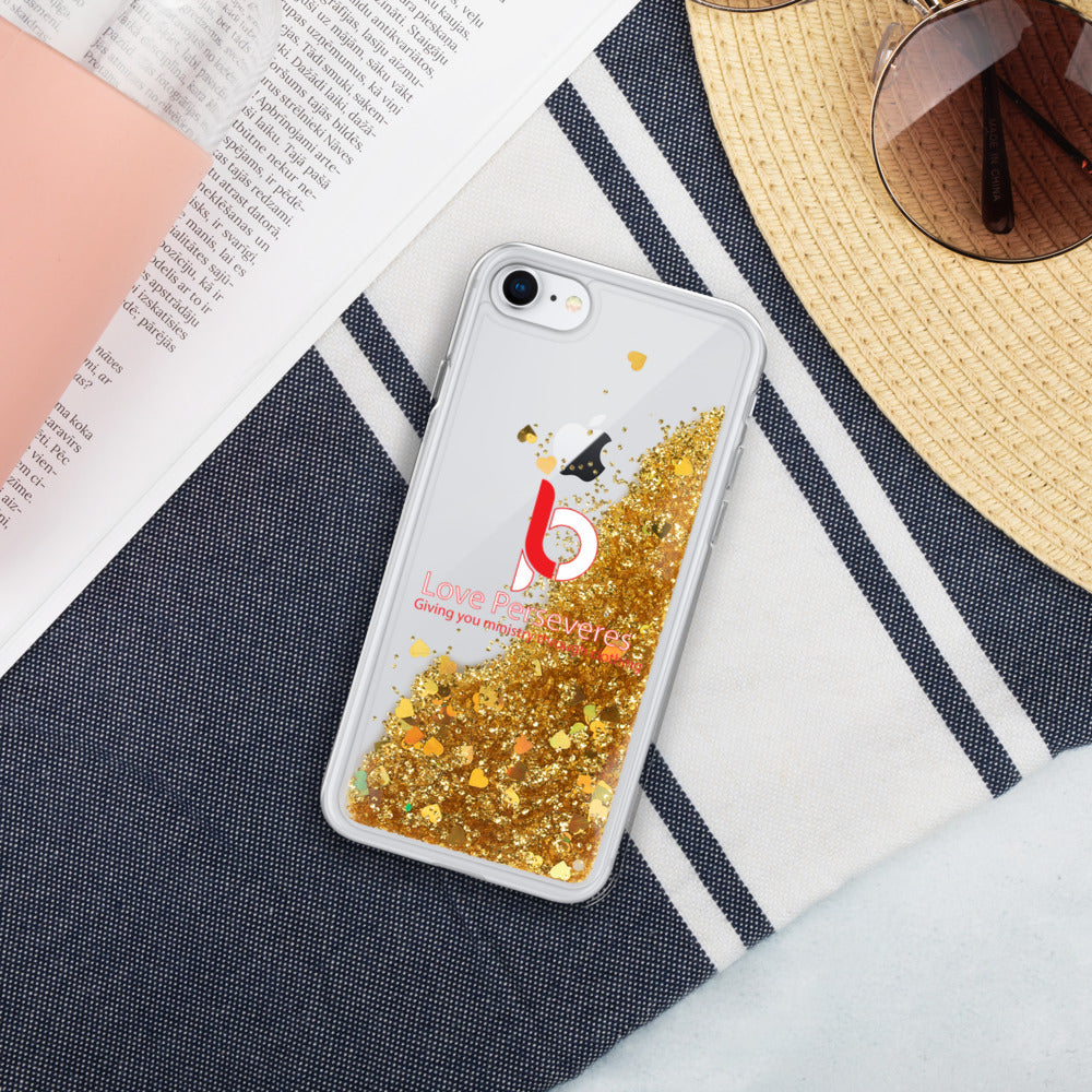 Love Perseveres Liquid Glitter Phone Case