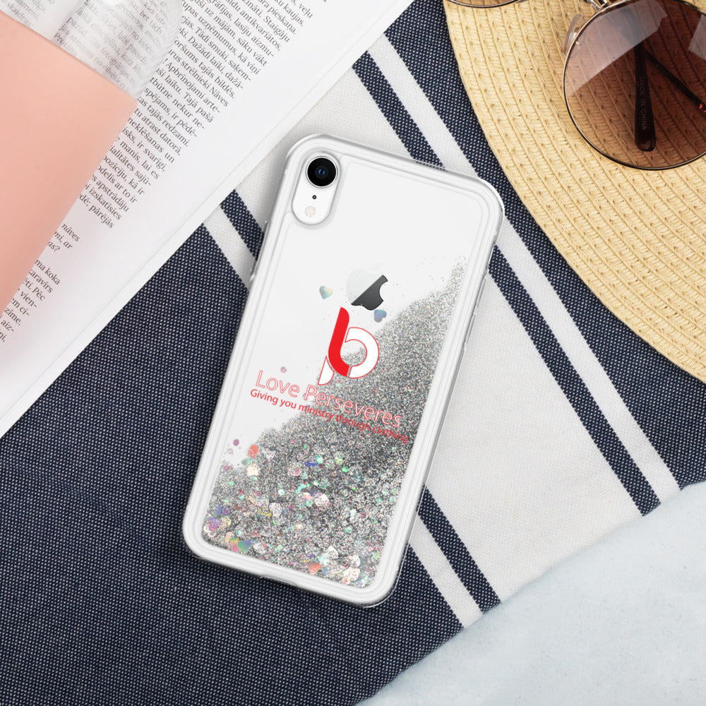 Love Perseveres Liquid Glitter Phone Case