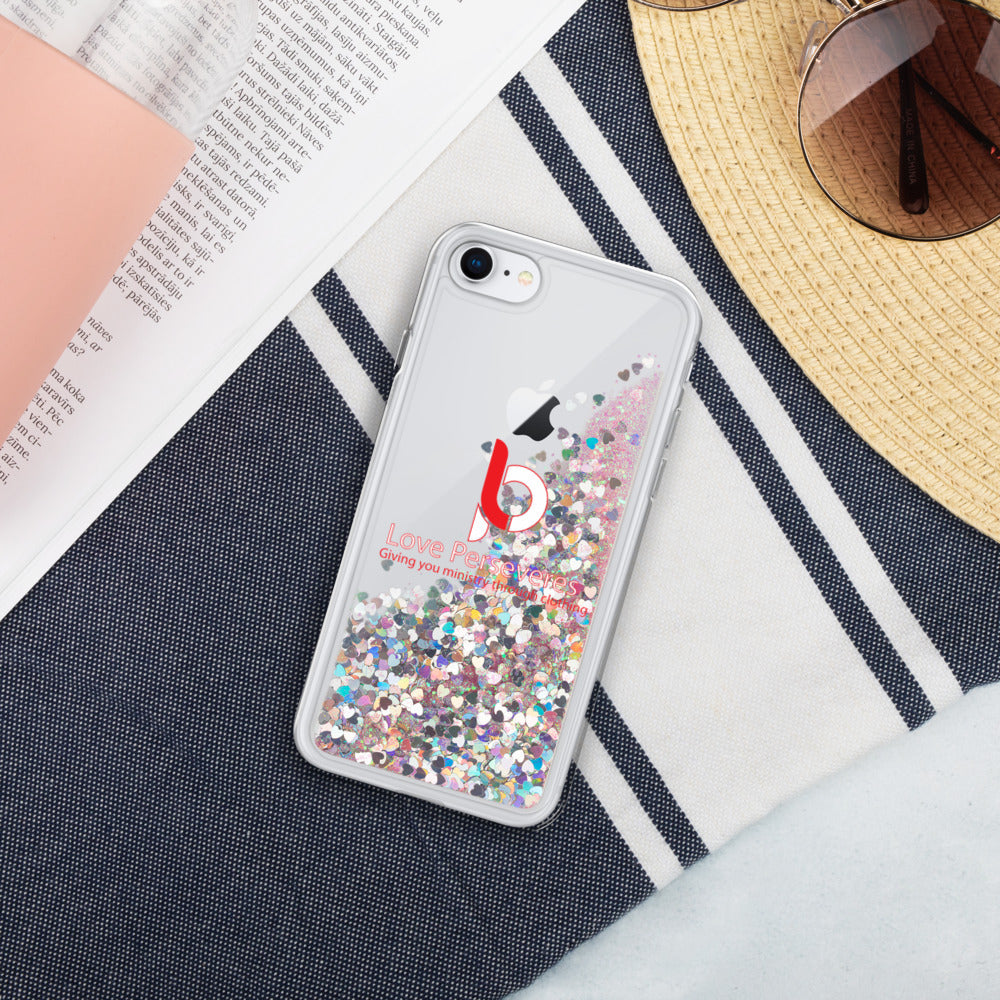 Love Perseveres Liquid Glitter Phone Case