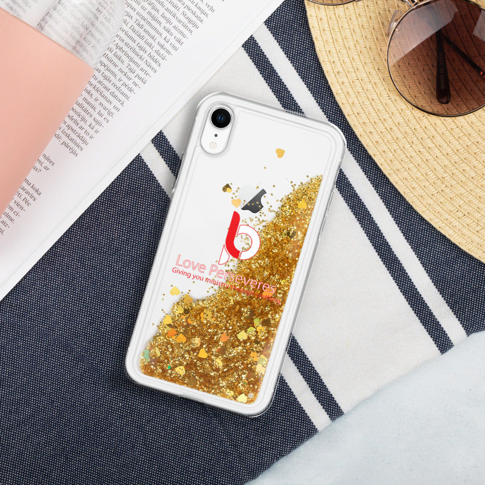 Love Perseveres Liquid Glitter Phone Case