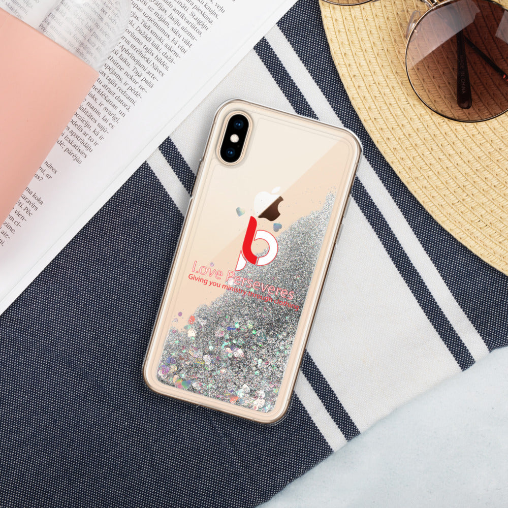 Love Perseveres Liquid Glitter Phone Case