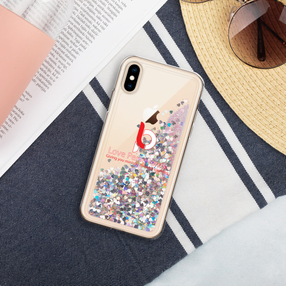Love Perseveres Liquid Glitter Phone Case