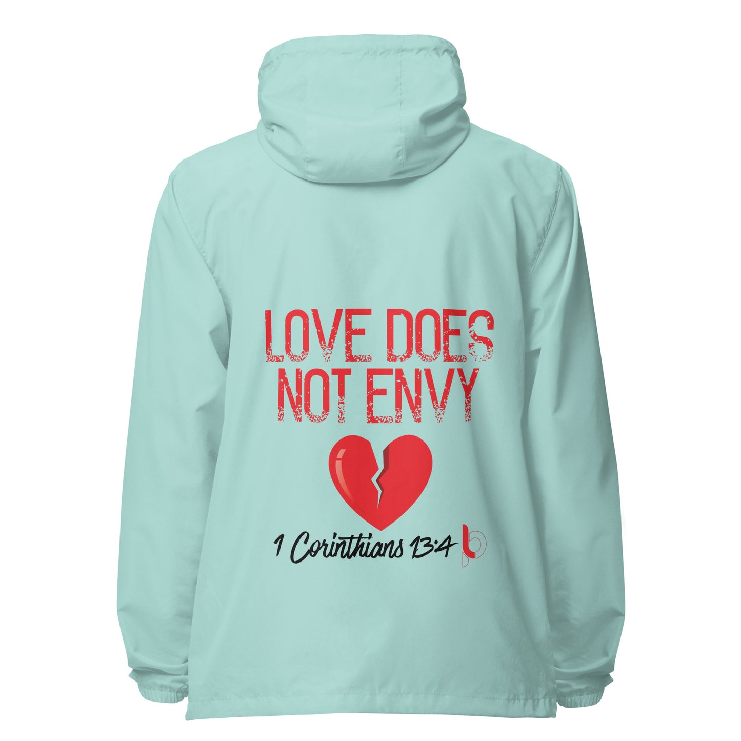 Love Does Not Envy Unisex lightweight zip up windbreaker