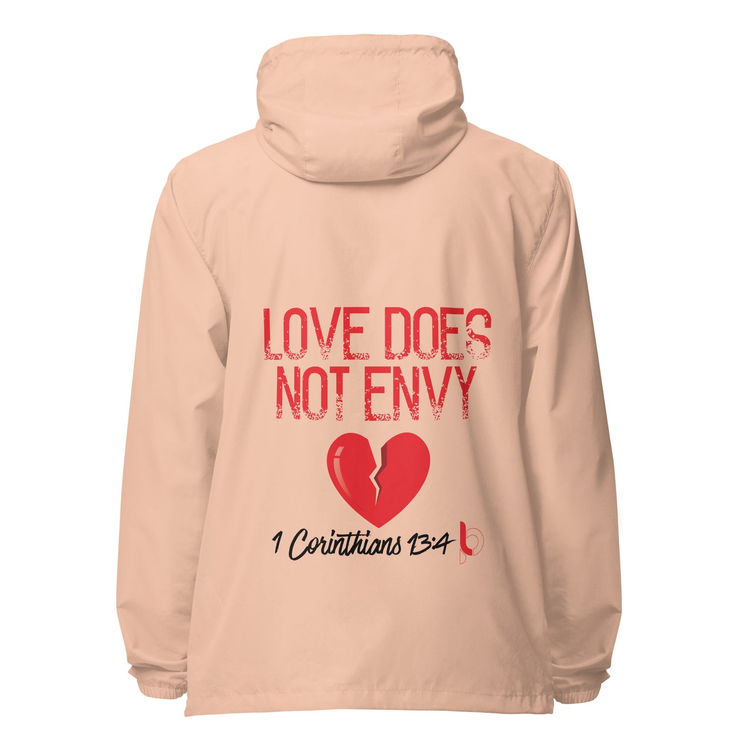 Love Does Not Envy Unisex lightweight zip up windbreaker