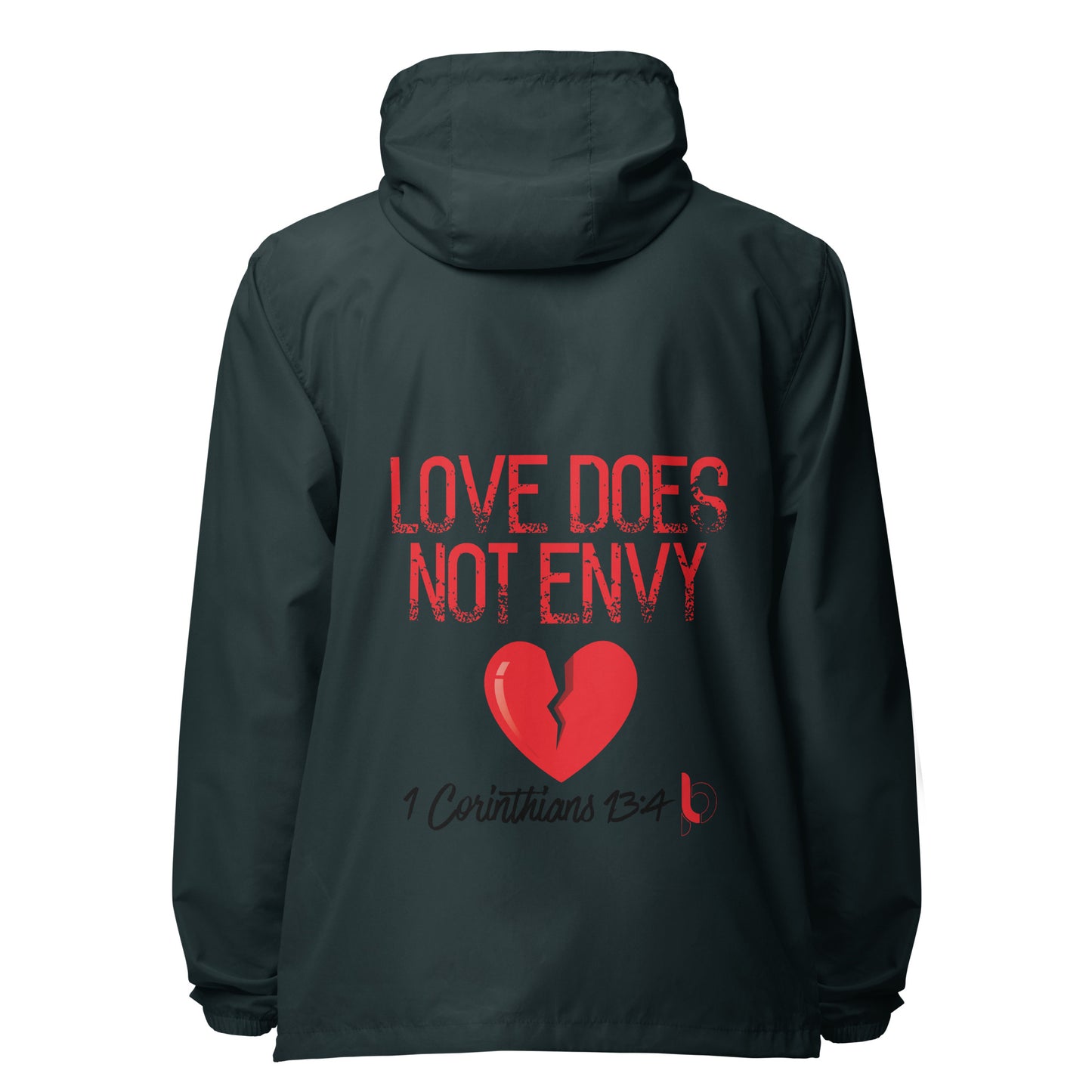 Love Does Not Envy Unisex lightweight zip up windbreaker
