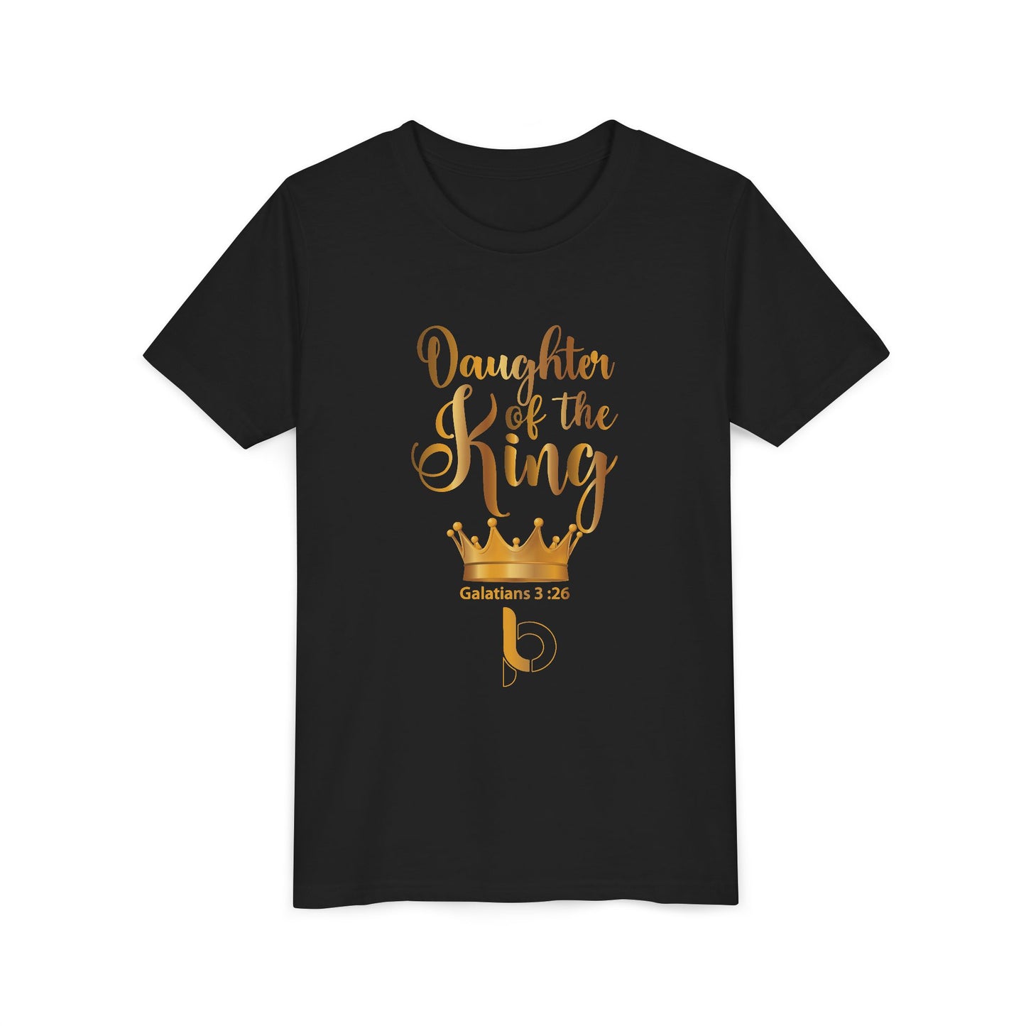 Daughter of the King Youth Tee – Christian Girls’ Faith Shirt (Galatians 3:26)