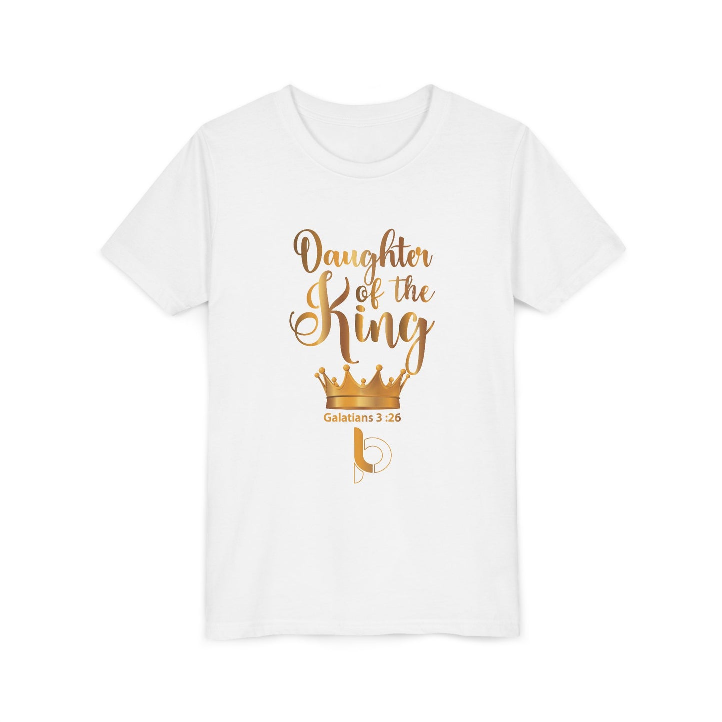 Daughter of the King Youth Tee – Christian Girls’ Faith Shirt (Galatians 3:26)