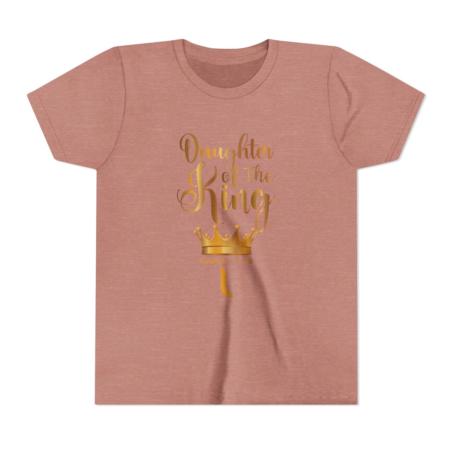 Daughter of the King Youth Tee – Christian Girls’ Faith Shirt (Galatians 3:26)