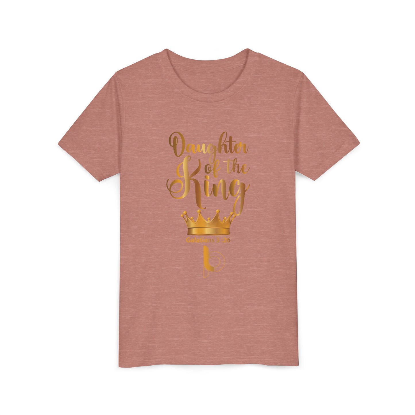 Daughter of the King Youth Tee – Christian Girls’ Faith Shirt (Galatians 3:26)