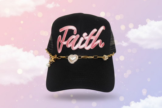 Faith Pink Custom Kingdom Trucker Hat
