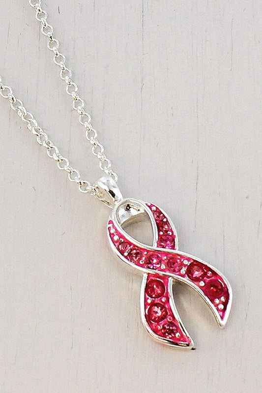 Pink Ribbon Necklace