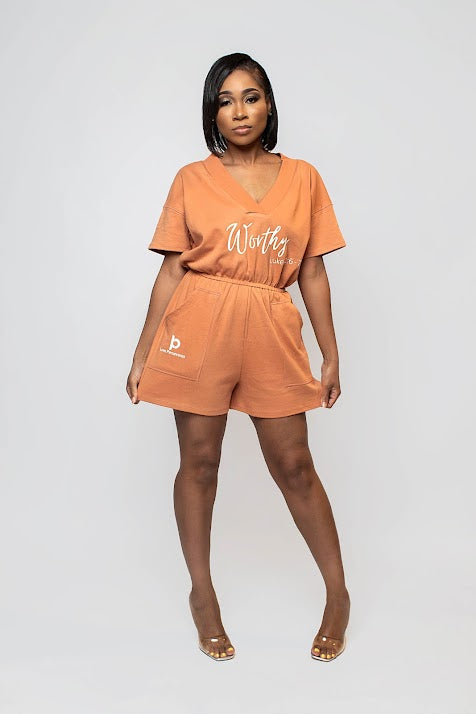 Worthy Romper Short Set Plus Size