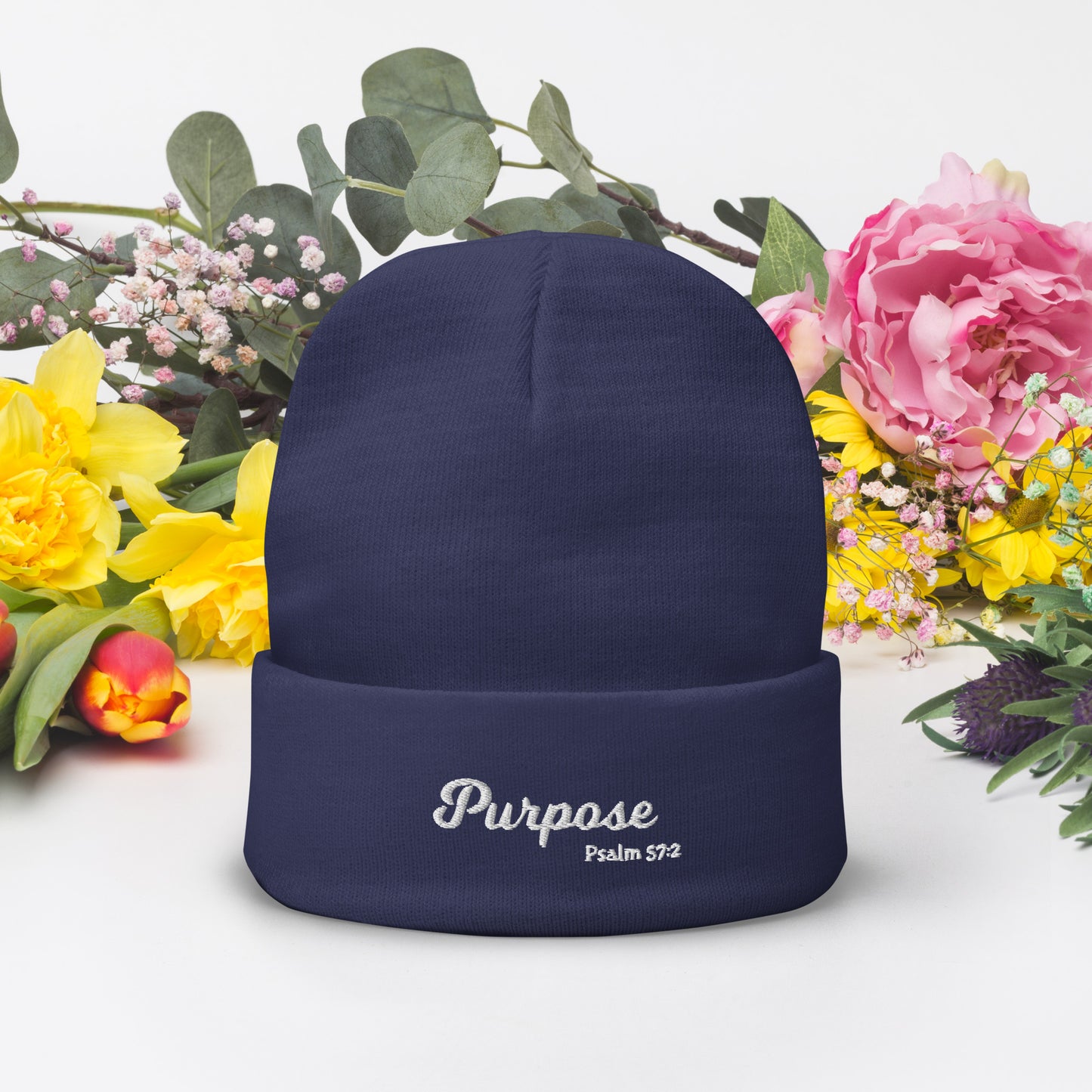 Purpose Embroidered Beanie