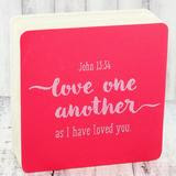 John 13:34 Small Tabletop Block